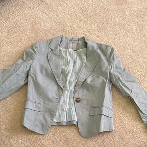 Light Blue Blazer with Striped Lining